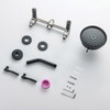 DOUBLUOEG 2 Handle Shower Faucet Set with 5 Setting Rainfall