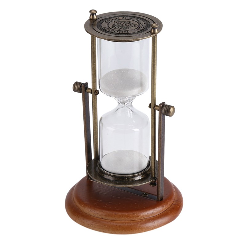 15 Minutes Metal Rotating Sand Glass Timer Clock Hourglass Table