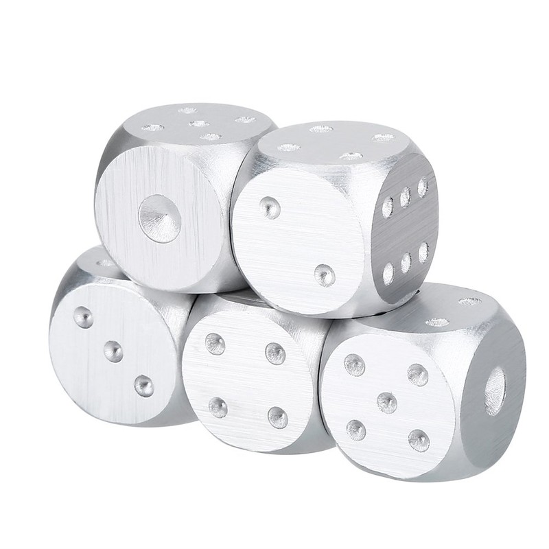 Silver Dice, Silver Dice, Polyhedral Dice Set, Metal Dnd Dice