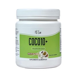 FS LAB - Coco10+ de NaturalSlim de Frank Suárez - Aceite de Coco con la Co-Enzima Japonesa Q10-454 gramos