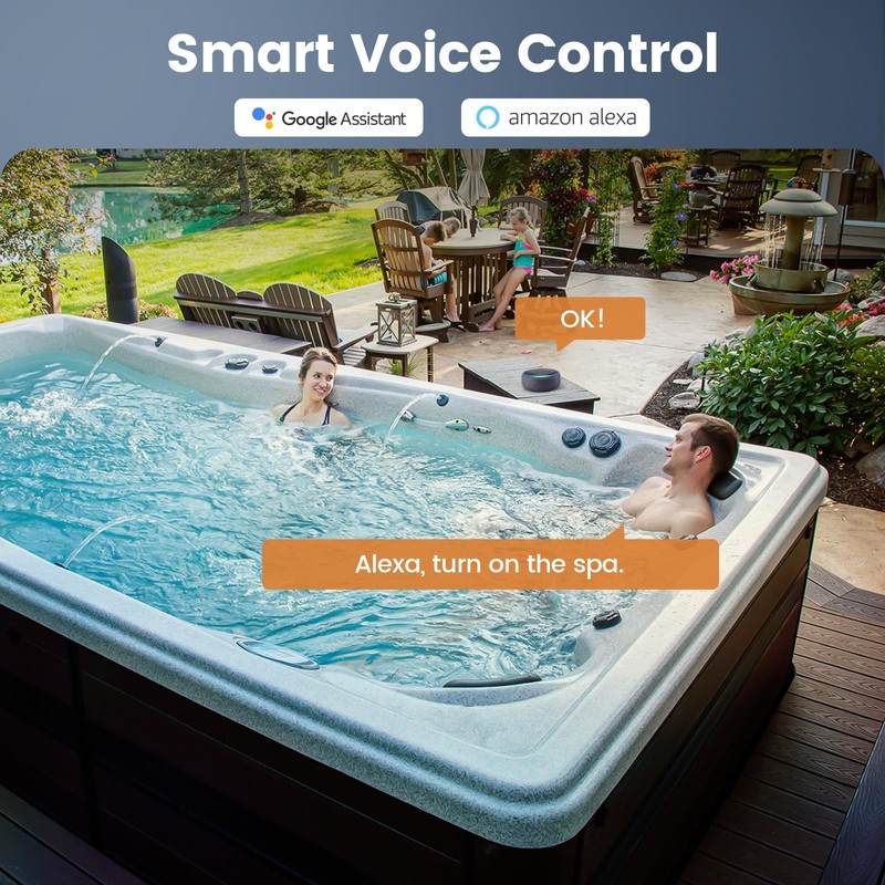 SURAIELEC 35 AMP Wi-Fi Smart Timer Switch for Outdoor Electrical