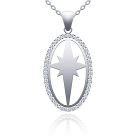 925 Sterling Silver, North Star Necklace, Gift For Women & Girls