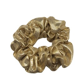 4 Pack Metallic School Performance Hair Scrunchies Slap Bracelet Gilding Ponytail Holder Elastic Hair Bands Scrunchy Hair Ties Hair Accessories for Show/Sleepover Party (Gold)