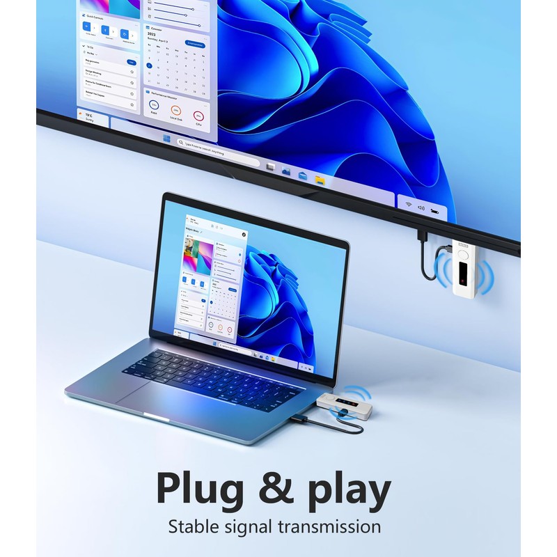 Wireless HDMI Transmitter and Receiver for TV: Plug & Play