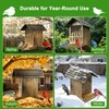 Samhe Bird Feeder, Hanging Metal Bird Feeder House Outdoor for