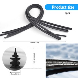8 x 800 mm windscreen wiper rubber, universal wiper rubber made of natural rubber, boneless replacement windscreen wiper rubber, compatible with all windscreen wipers