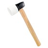 C&T White Rubber Flooring Mallet with Replaceable Head,Non-Marring Head, Wood