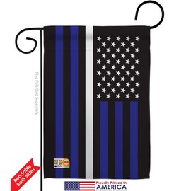 US Thin White Line Garden Flag - Pack Armed Forces EMT Paramedic EMS Nurse Emergency Medical Technician Supoort Support Our Troops - House Banner Small Yard Gift Double-Sided Made in USA 13 X 18.5