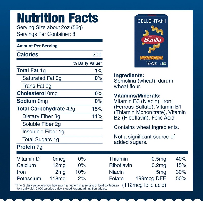 Barilla Cellentani Pasta, 16 oz. Box (Pack of 12) -