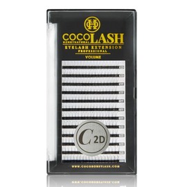 COCO Honey Lash Eyelash Extensions, Volume C Curl [2D] [0.07mm], Faux Mink Individual Lash Extensions (Length: 9mm / 10mm / 11mm / 12mm / 13mm / Mix) (10mm)