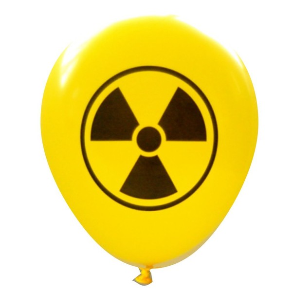 Radioactive Symbol Balloons (16 pcs) by Nerdy Words (Yellow)