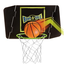 Bank-A-Ball Mini Basketball Hoop for Adults or Kids - Indoor Portable Adjustable Playing Set w/Ball - Over The Door Hoop with Adjustable Backboard & Rim for Endless Trickshot Creative Fun