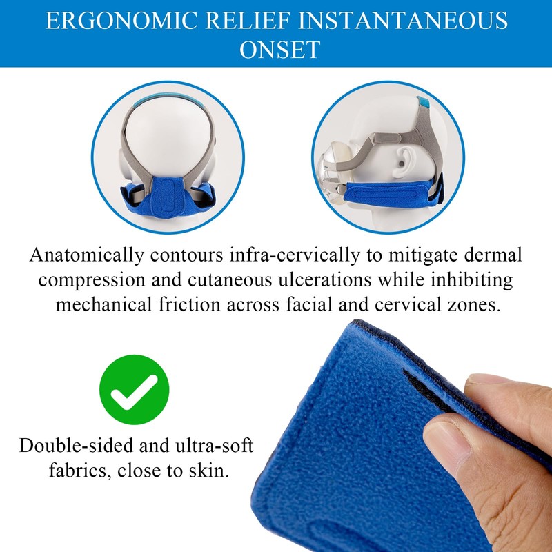 Neck Pad Compatible with CPAP Headgear Straps, Comfort Headgear Strap