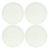 Corningware F-5-PC French White 1.5qt Round Plastic Cover (4 Pack)