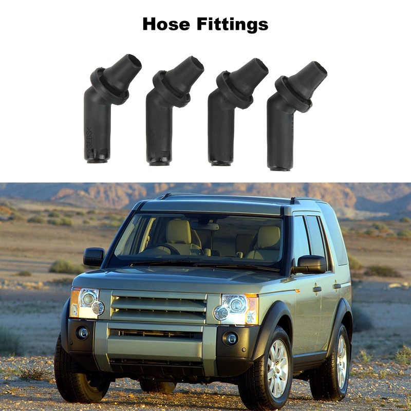 4pcs Sunroof Drain Tube Connector EEH500100 Rubber Black Replacement for