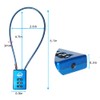 SISAV 3 Digit Cable Combination Lock 12 inches Cable for