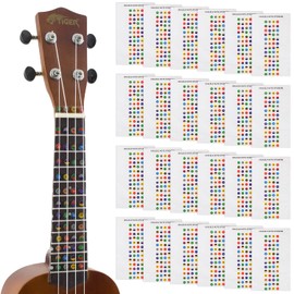 TIGER UKE-24-STICKER Colour Coded Fingerboard Stickers Pack of 24
