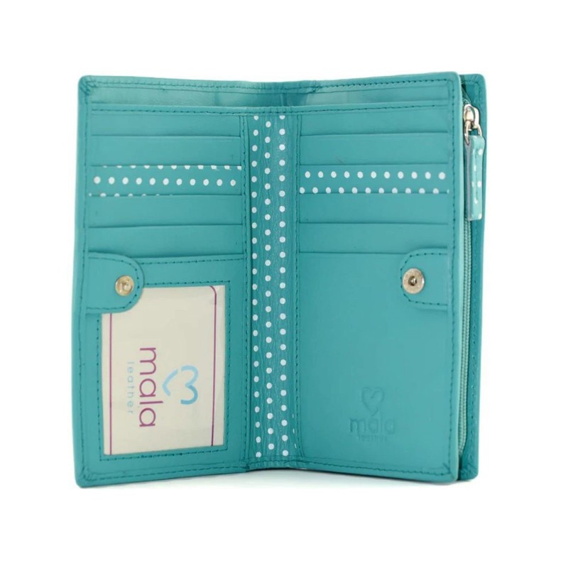 Mala Leather Moonflower Compact Purse - Bumble Bee RFID Protection