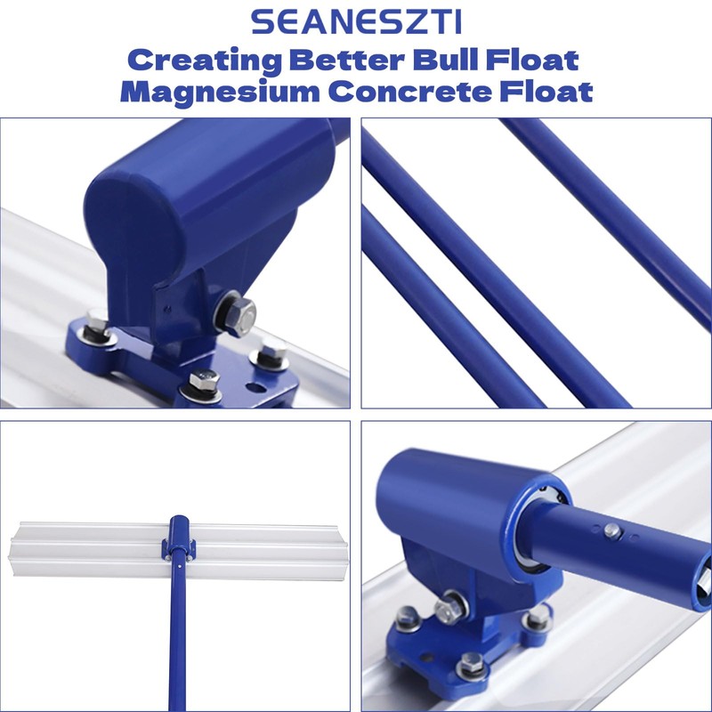 Bull Float Magnesium Concrete Float, 48 x 8 Inch, Bull