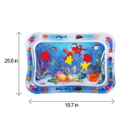 PandaEar Cojín de Agua Inflable para Bebés, Tapete de Agua, Alfombrilla de Agua Tummy Time, Juego Acuático, Almohadilla de Agua Sensorial para Bebés, Libre de BPA
