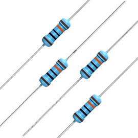 California JOS 100pcs 100K ohm Resistor 1/2w (0.5Watt) ±1% Tolerance Metal Film Fixed Resistor, Multiple Values of Resistance Optional(100K ohm, 100K R, 100K Ω)