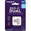 INTEGRAL 16GB CLE USB3.0 360-C Dual Type-C Metal