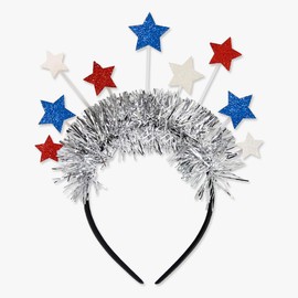 4th of July Headband Glittery Star Hair Bands Red White and Blue Fourth of July Headband for USA Independence Day Patriotic Women Accessories