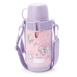 Sanrio 744557 My Melody 2-Way Stainless Steel Bottle with Kids Pouch