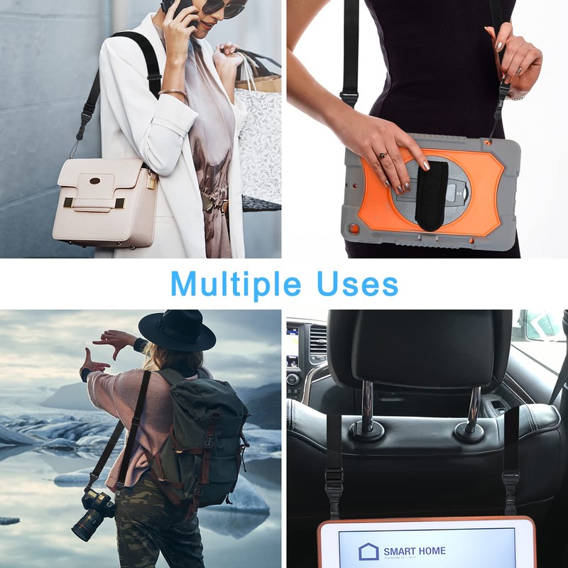 rantice Adjustable removable shoulder straps for Tablet Case (Black)