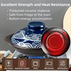 Ceramic Cooking Pot Clay Pot with Painted Lid Heat-resistant Shallow