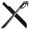 Jungle Master – Machete w/ Reverse Serrations – Black/Satin Blade,