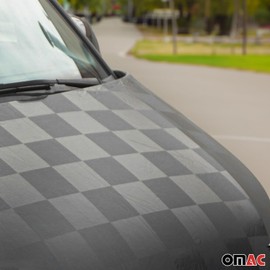 OMAC Car Bonnet Mask Hood Bra for RAM ProMaster 2014-2026 Full Coverage Chequered