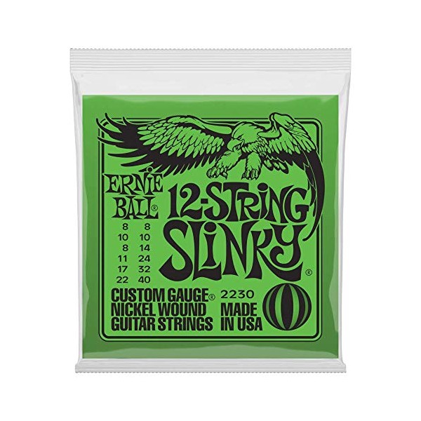Ernie Ball 12-string Slinky Nickel Wound Guitar Strings - 8-40