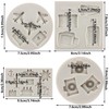 Airplane Silicone Molds Travel Luggage Bag Fondant Mold Set Of