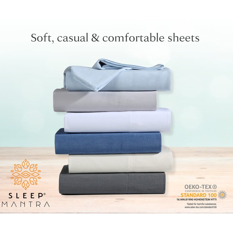 Soft Cotton Rich Double Bed Sheet Lightweight, Less Wrinkles 135
