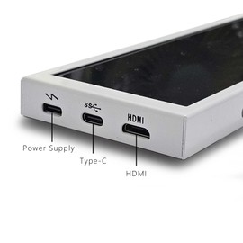VSDISPLAY White 7.84 Inch 1280x400 IPS Mini Monitor Stretched Bar LCD Display,with Type C mini Video Port