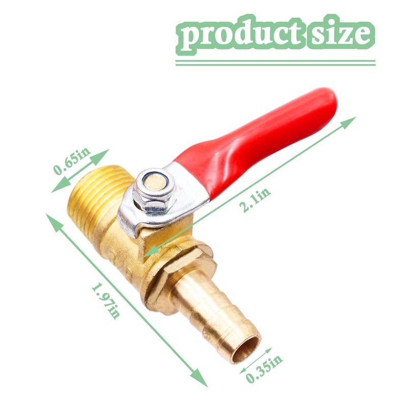 Tnuocke 2pcs Brass 3/8" NPT Male Thread x 3/8" Hose