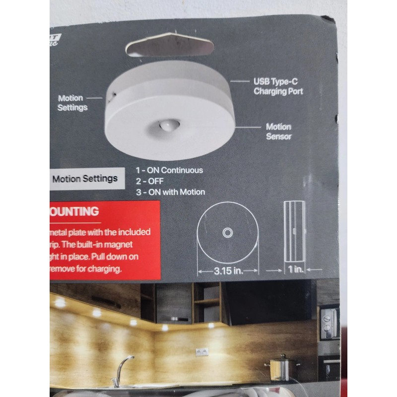 Feit Electric 3 Pack Feit Rechargeable LED Puck Lights with