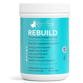 Rebuild Clean Collagen Solution | Collagen, Vitamin C, & Boron | Made in USA | GMO Free - Size: 1 Jar Rebuild Unflavored