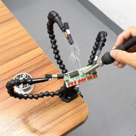 Helping Hands Soldering, Third Hand Soldering Tool PCB Holder Flexible Arms Helping Hands Crafts Jewelry Hobby Workshop Helping Station (Y3)