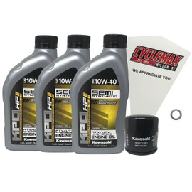 Cyclemax Oil Change Kit compatible with 2006-2013 Kawasaki PRAIRIE 360