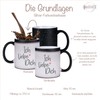 Zaubertasse Ich liebe Dich - Farbwechseltasse mit Glitzerpartikeln - perfektes