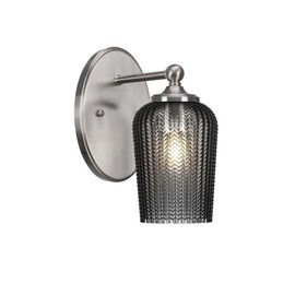 Capri 1 Light Wall Sconce in Brushed Nickel (5911-BN-4252)