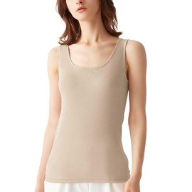 Gunze MC0054 Women's Inner Shirt, Acedron, Sweat Prevention, Moisture Resistant, Smooth, Sweat Absorbent, Quick Drying, Inner, H1 noble beige