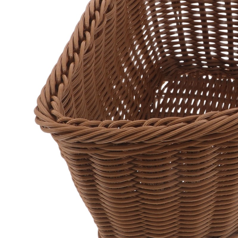 2Pcs Triangle Corner Storage Basket Imitation Rattan Woven Corner Tray