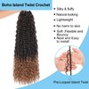 9 Packs Pre-Looped Boho Island Twist Crochet Braids with Curly