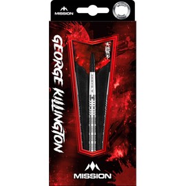 Mission | George Killington Darts | Steel Tip Darts Set | 95% Tungsten Barrel | Includes Dart Flights and Stems | Available in Multiple Weights. (22, Grams)
