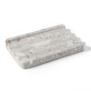 Karibiber - Jabonera de mármol gris para encimera de cocina,