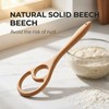 Higijapuf 2 Pack Danish Dough Whisk, Wooden Sourdough Stirrer 12.6