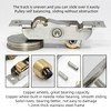4 Piece Sliding Door Tandem Roller Assembly Stainless Steel Copper